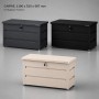 JAN NOWAK Gartenbox CARRIE aus pulverbeschichtetem Stahl, 1190x520x587mm, in Schwarz, Anthrazit, Beige. Robuster Balkonkübel mit Schloss.