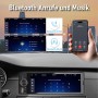 Junsun Autoradio mit 6.3 Zoll Display zeigt Bluetooth Anrufe und Musikwiedergabe. Freisprecheinrichtung für CarPlay/Android Auto.