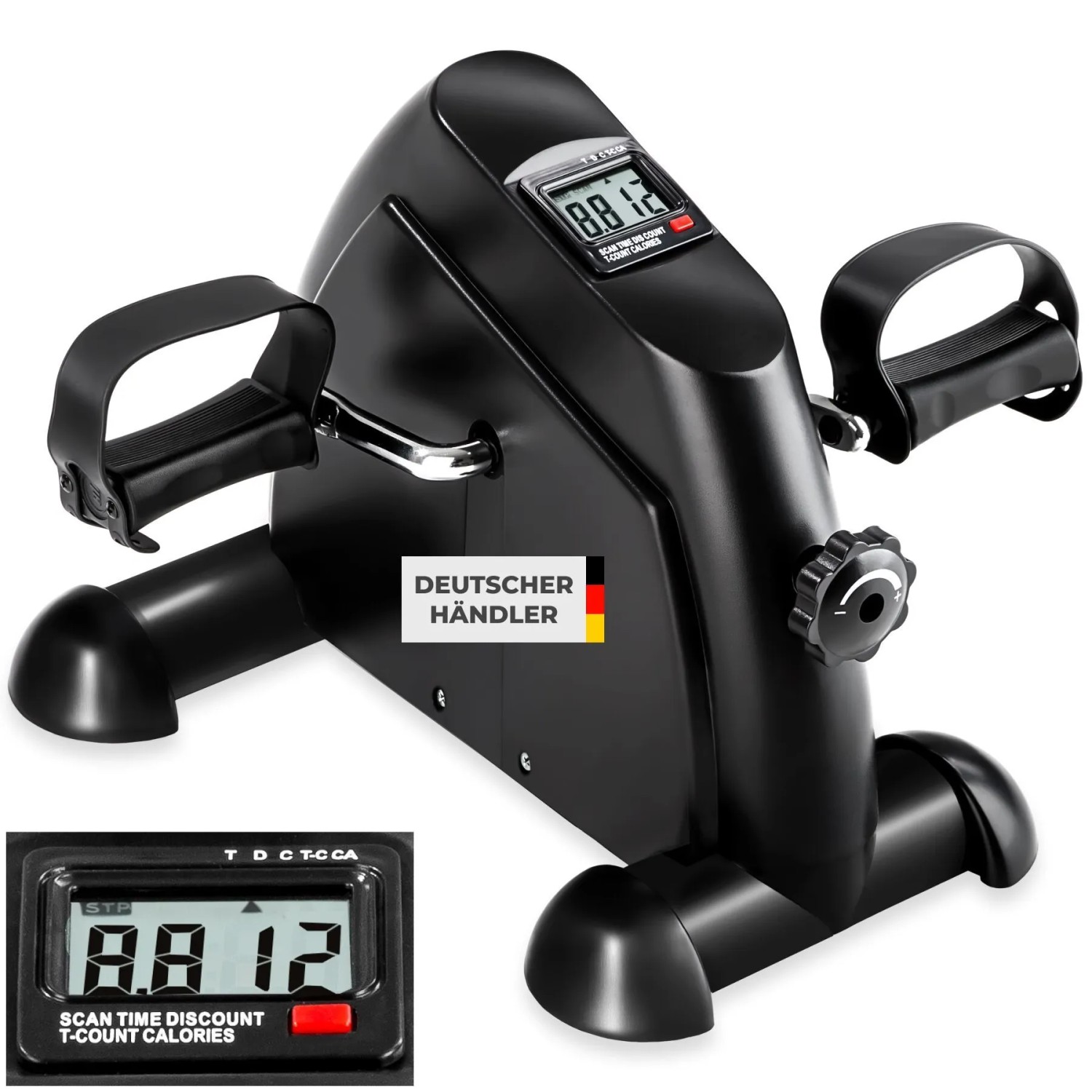 Tectake Mini Bike  Für Beine und Arme Mit Pedalriemen  40 x 35 x 32 cm Schwarz
