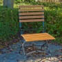 Acamp Lindau Gartenstuhl, Teakholz mit schwarzem Gestell, Teil des 3-tlg. Gartenmöbel-Sets.