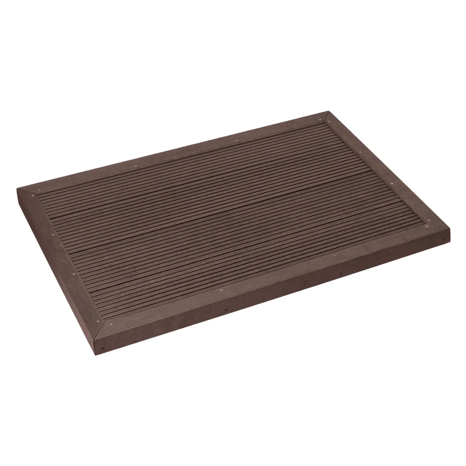 ML-Design WPC Bodenelement für Solardusche Poolleiter Pool Braun 101x63x5,5 cm