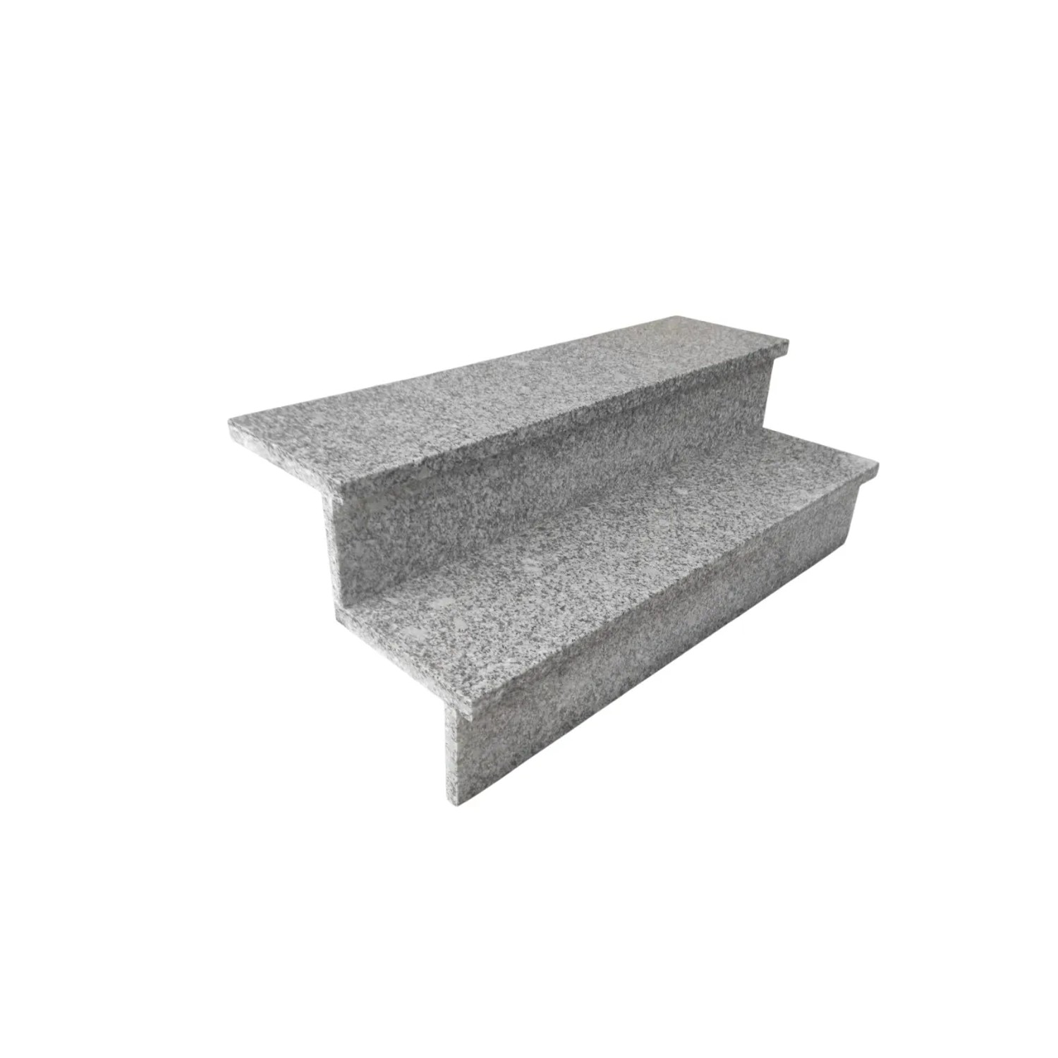 Pedras Salgadas Außentreppe, geflammter Granit, 120 cm breit, für Steigungen bis 18 cm.