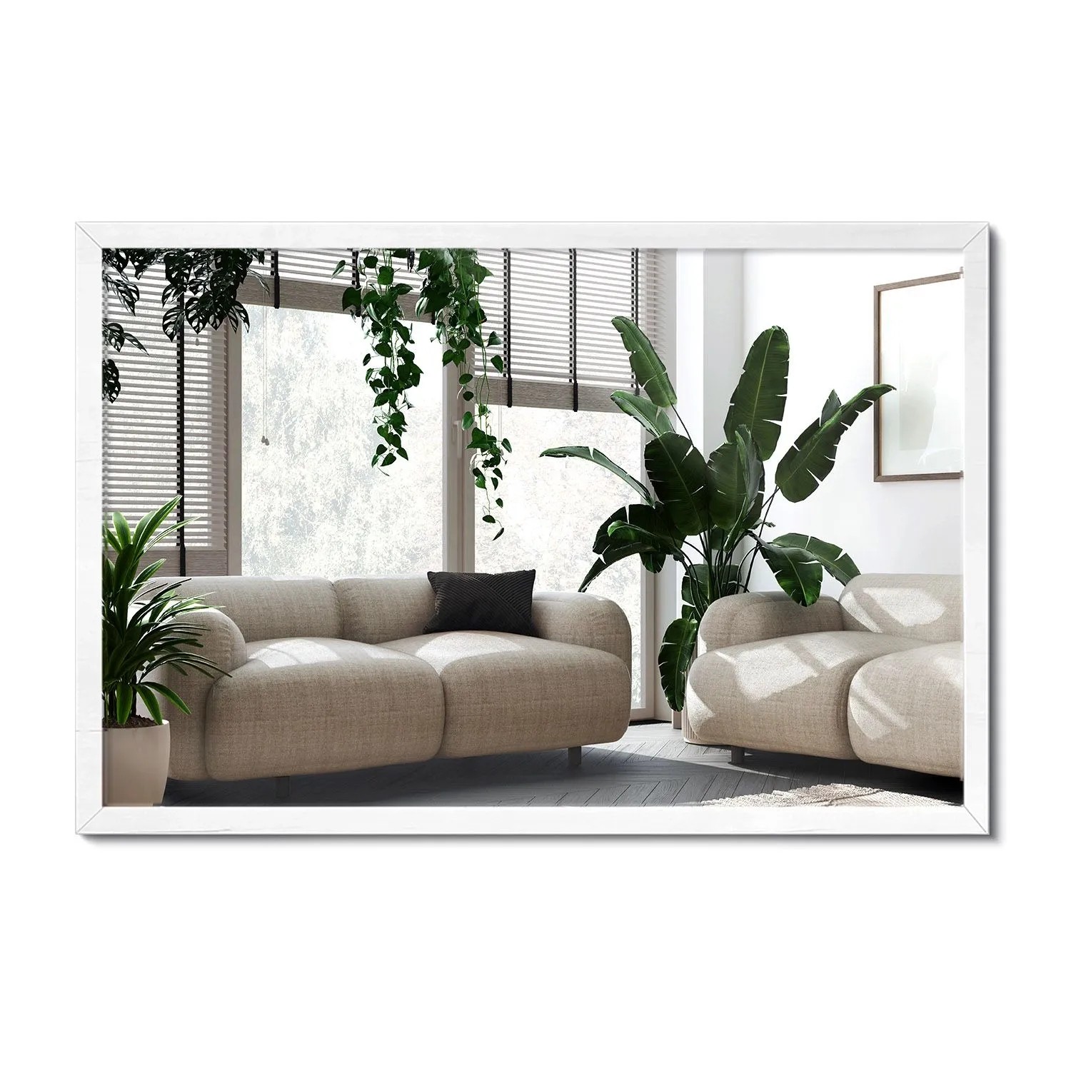 Wallfluent Spiegel Rechteckig Mit Rahmen 40x60 cm Spiegel Rechteckig Weißer Rahmen Flurspiegel Rechteckig Mit Rahmen