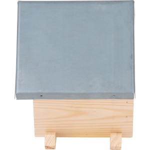 Quadratisches Bienenhaus von Esschert Design aus Holz mit grauem Metalldach.