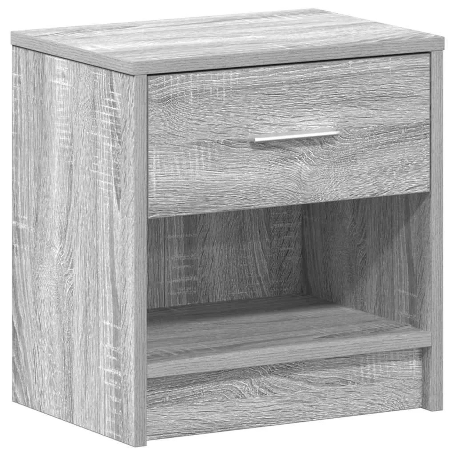 vidaXL Nachttisch mit Schublade Grau Sonoma 39x28x41 cm 858759