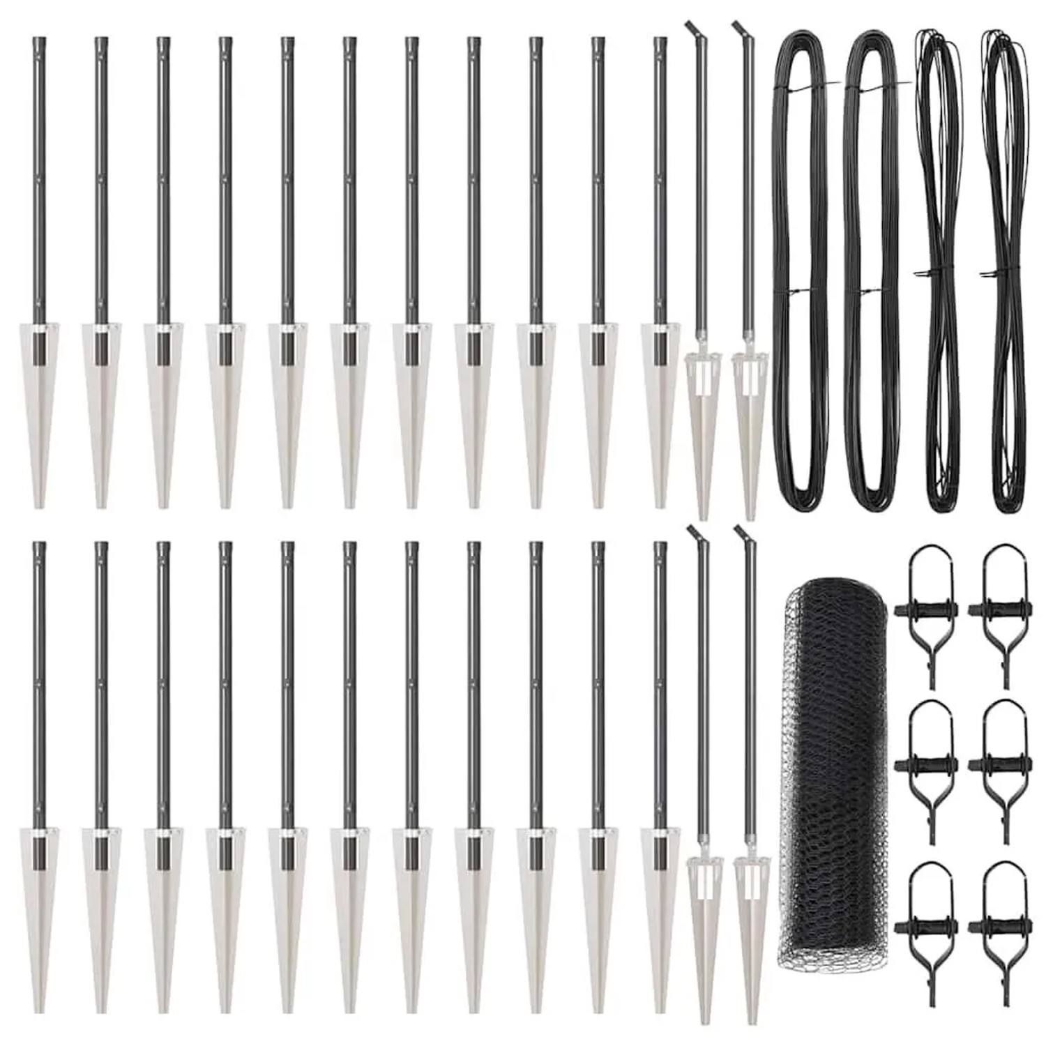 vidaXL Zaunpfosten Grau 50 x 0,6 m 25 mm Mesh Stahl und PVC 3353264 günstig online kaufen