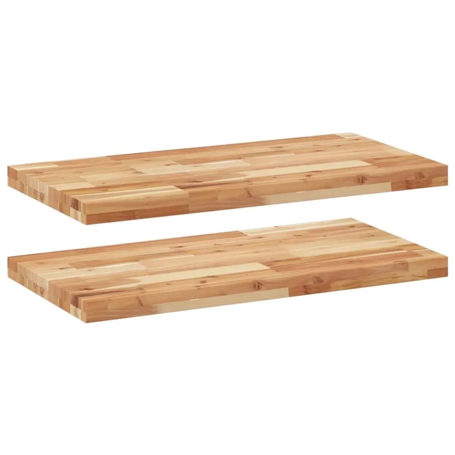 vidaXL Schweberegale 2 Stk 60x40x4 cm Massivholz Akazie Ölbehandelt 3279632