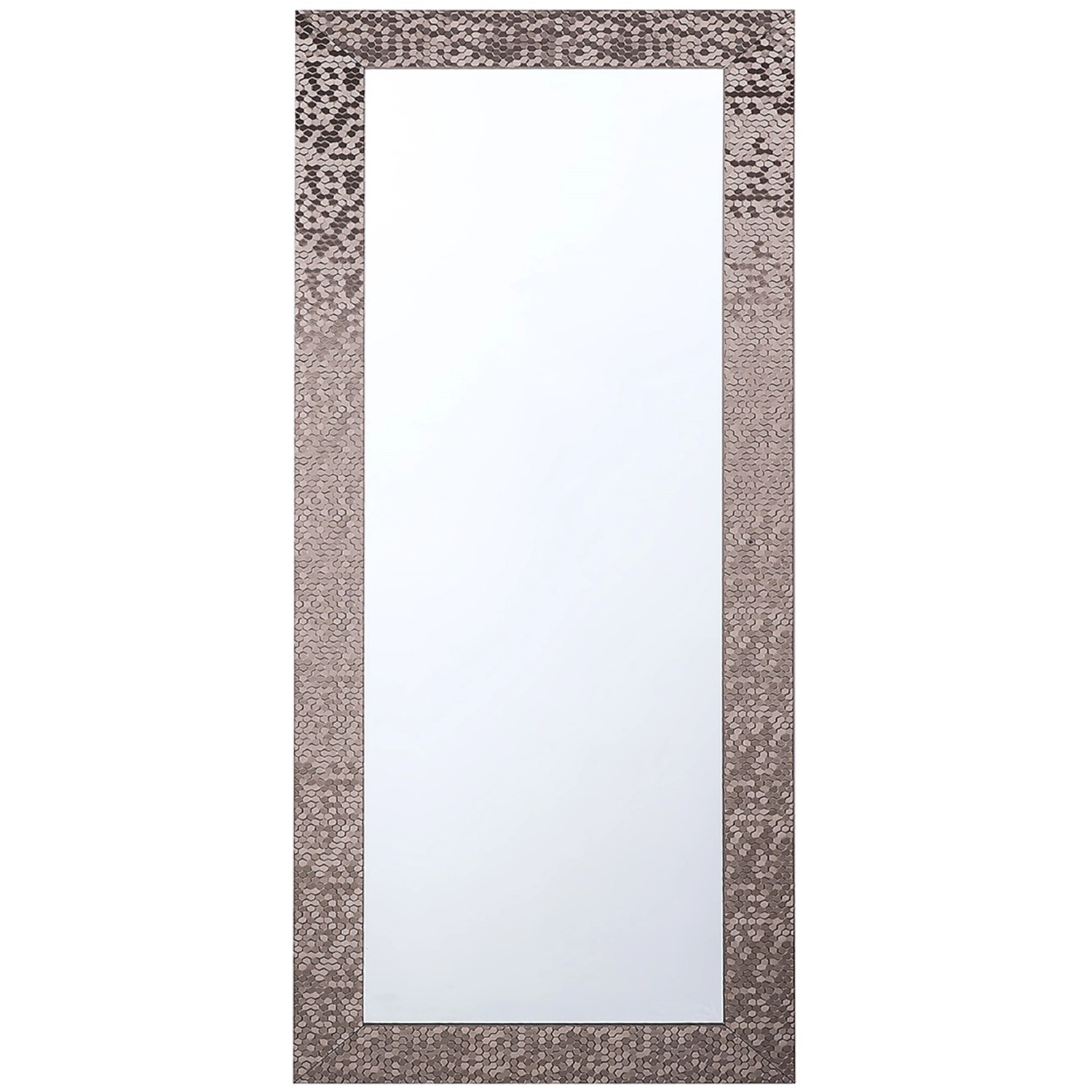 Beliani Wandspiegel MARANS Braun 2x50x130