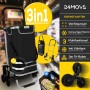 24MOVE Einkaufstrolley Alegre 3in1, faltbar, mit Kühlfach, schwarz. Ideal für Treppen.