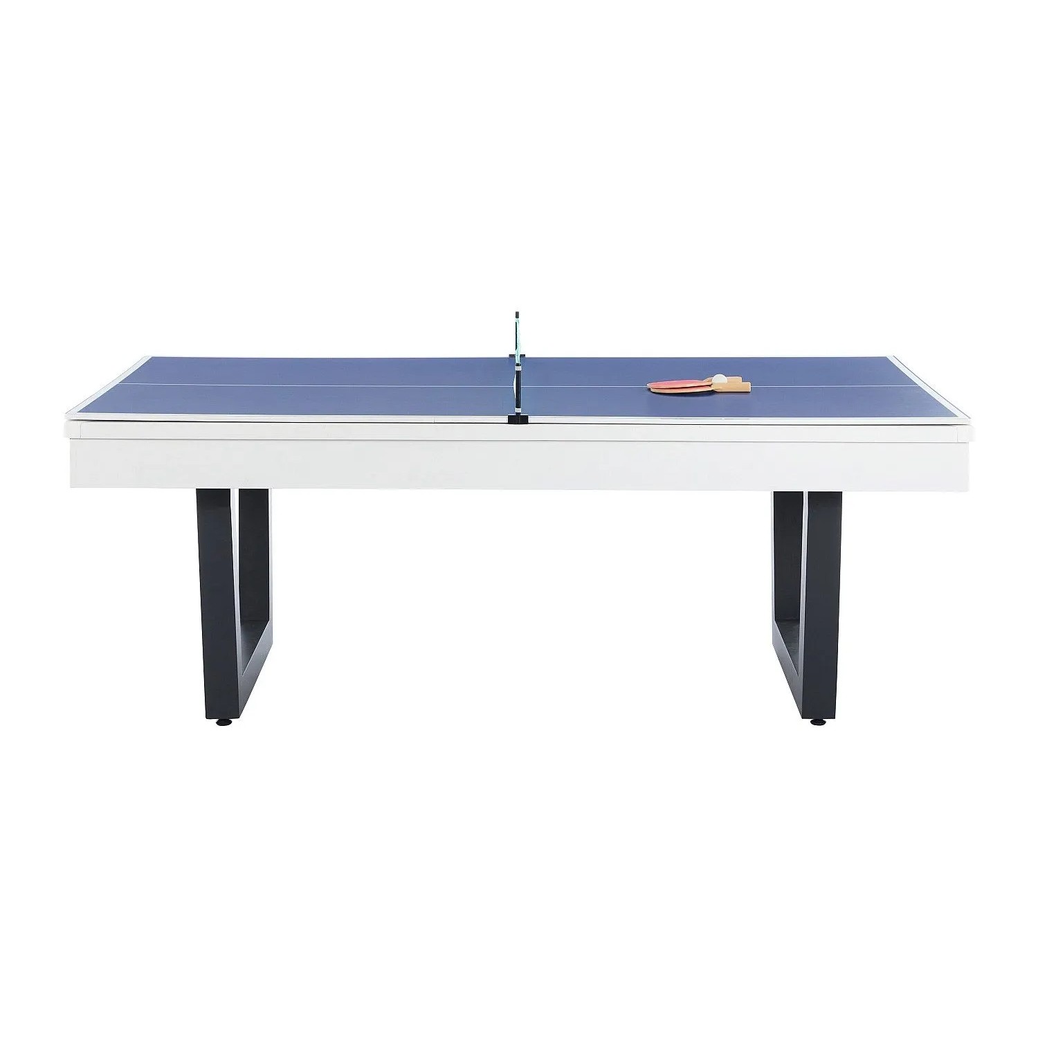 Vente-unique Billardtisch Melian Schwarz  Naturfarben Hell  Weiß 213.4 cm