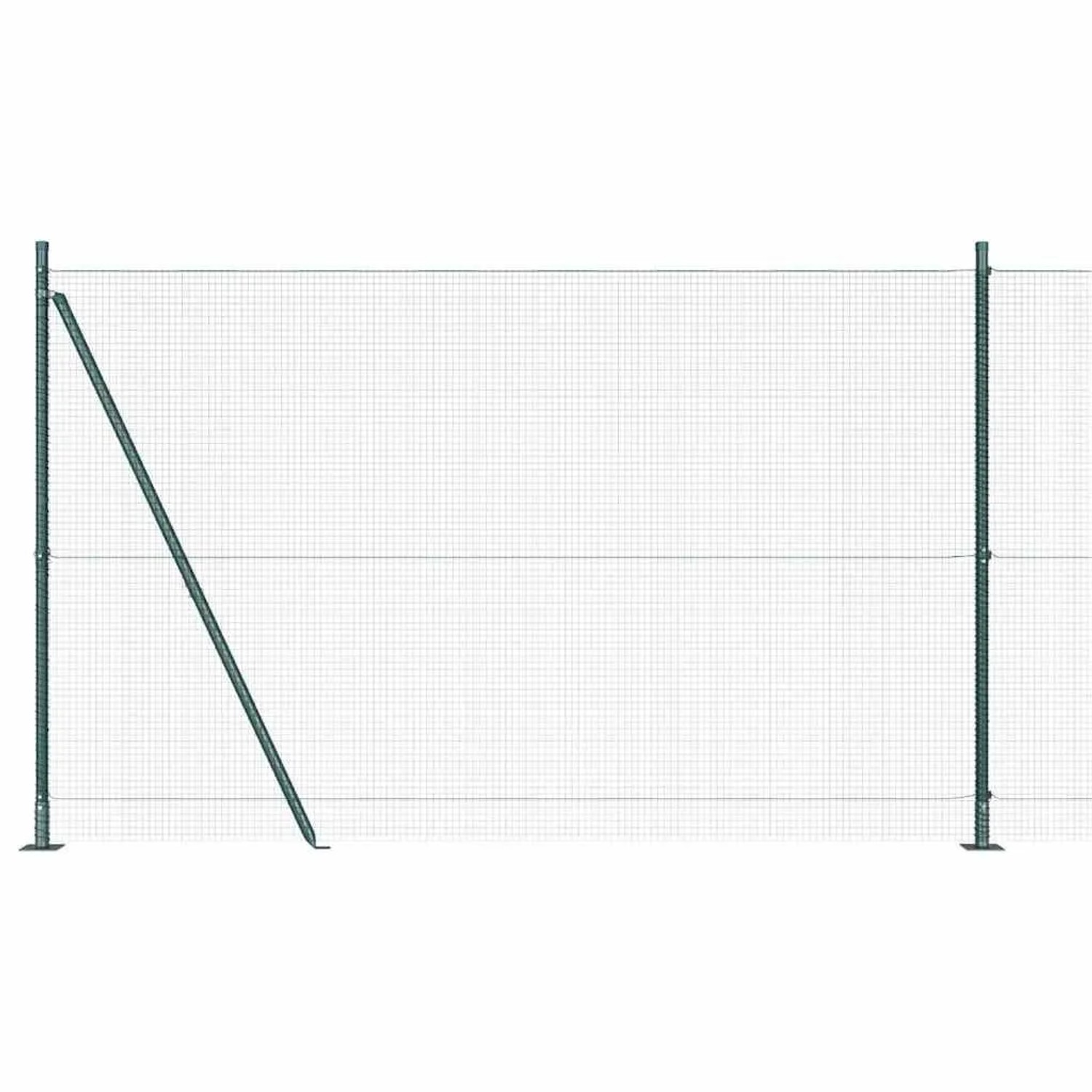 vidaXL Zaunpfosten Grün 25 x 1,5 m 16 x 16 mm Netz Stahl und PVC 3352448 günstig online kaufen