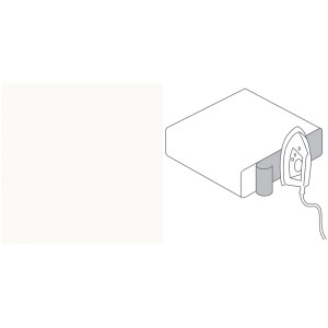 Weißer Kantenumleimer (500cm x 4,4cm) mit Bügeleisen zur Anbringung. Fenster-Zubehör.