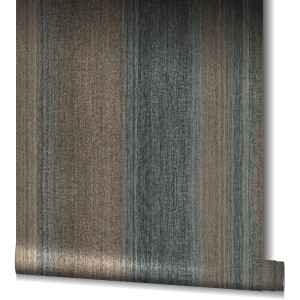 Marburg Vliestapete Vintage Deluxe mit Streifen in Kupfer und Anthrazit.