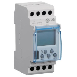 Hager Wochenzeitschaltuhr, 1-Kanal, digitale Zeitschaltuhr zur Steuerung elektrischer Geräte.