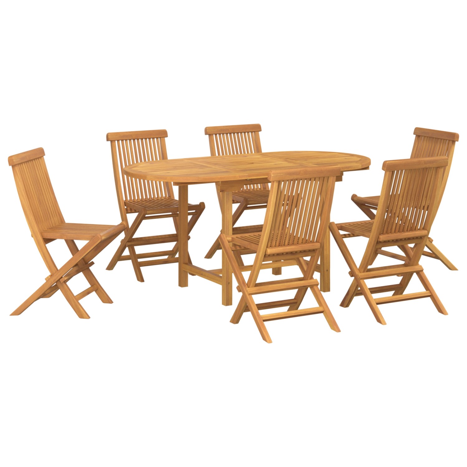 vidaXL 7-tlg Garten-Essgruppe Massivholz Teak 3157129 günstig online kaufen