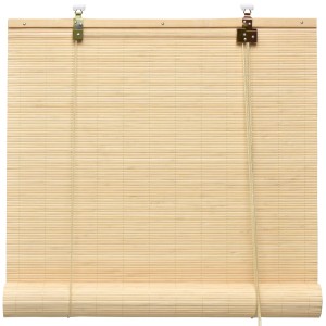 Naturfarbenes Bambusrollo Sol Royal SolDecor B86, 90x160 cm, mit Klemmfix-Montage.