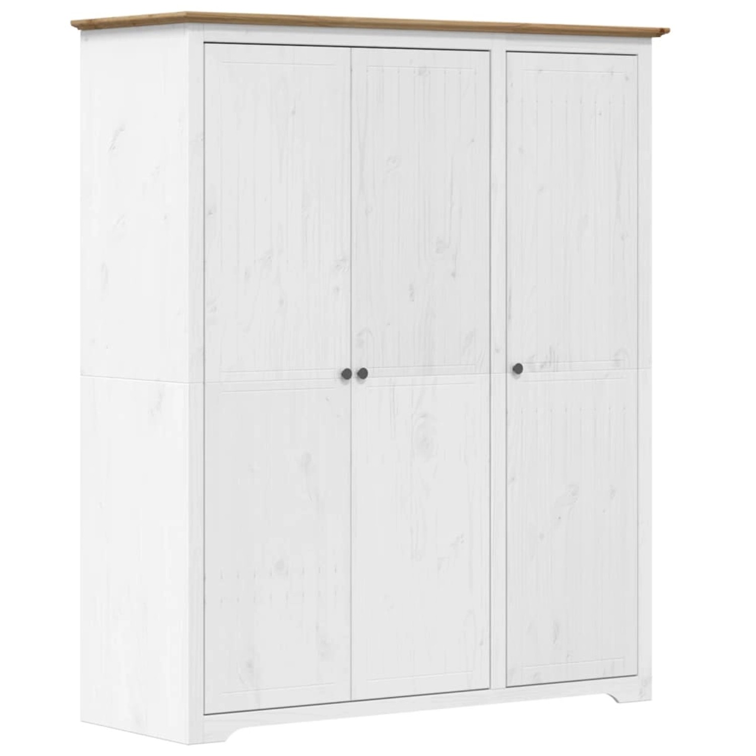 vidaXL Kleiderschrank Kleiderschrank BODO Weiß Braun 151,5x52x176,5 cm Kief günstig online kaufen