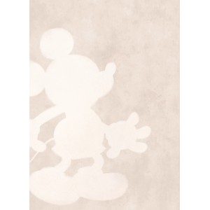 Komar Vliesfototapete: Mickey Mouse Kontur in Beige, 200x280cm. Fototapete für Kinderzimmer.