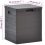 VidaXL Garten-Aufbewahrungsbox, 90 L, braun, Kunststoff mit Holzoptik. Universalbox für Garten und Terrasse.