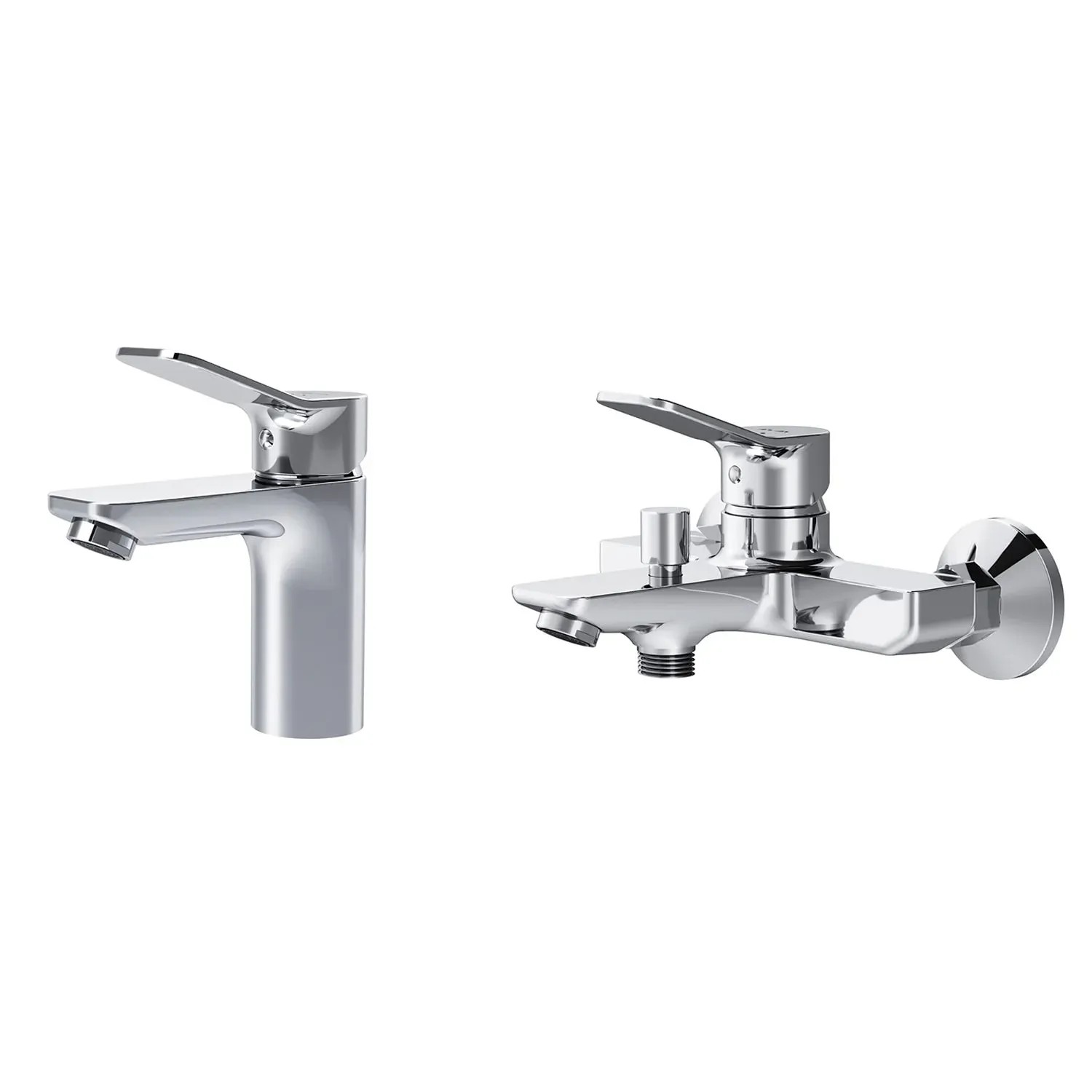 AM.PM Armaturen-Set: Waschtischarmatur und Wannen-/Brausearmatur F408XA39 X-Joy Chrom