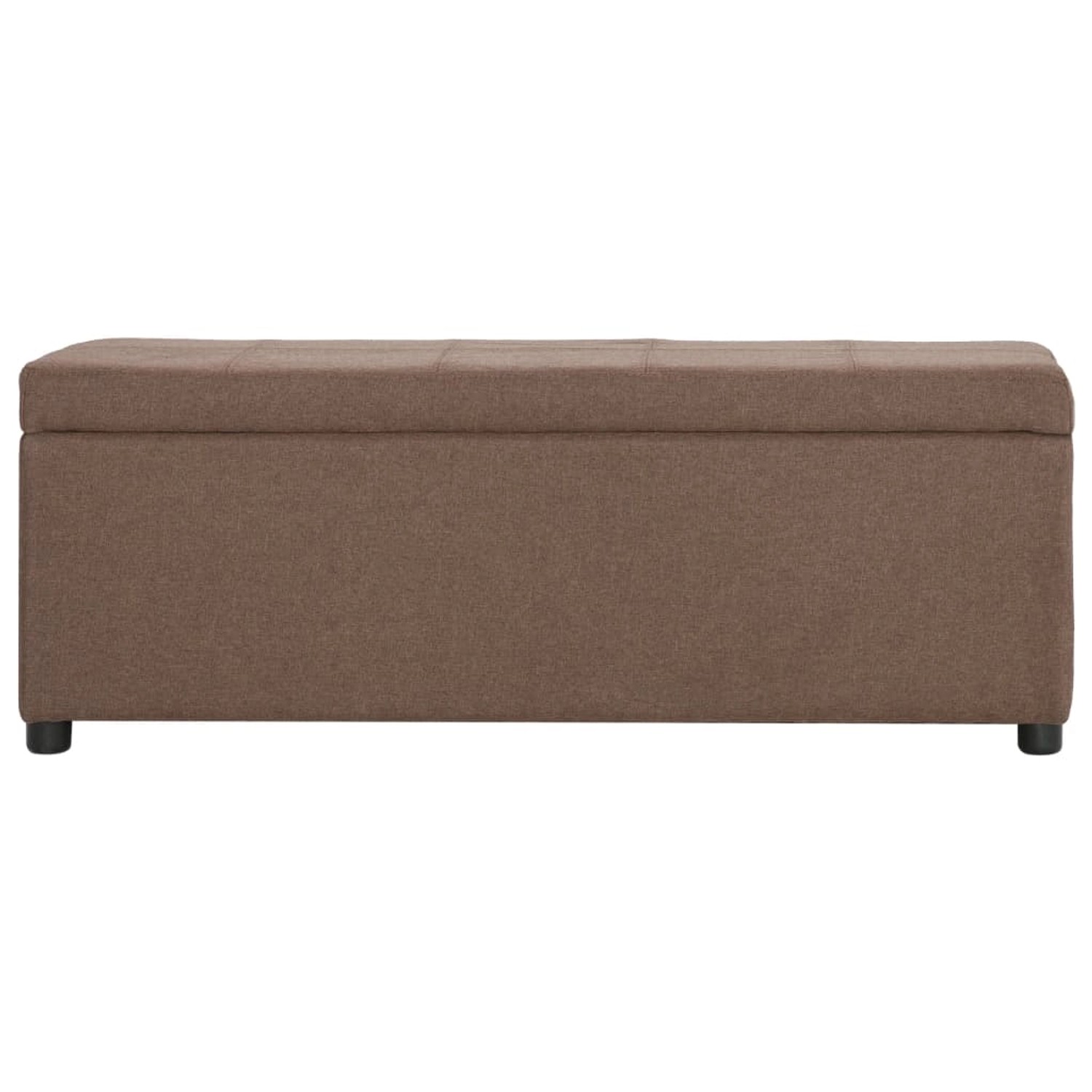 vidaXL Bank mit Staufach 116 cm Braun Polyester