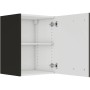 OPTIFIT Madrid420 Küchen-Hängeschrank, 45 cm, Anthrazit Matt, mit offener Tür und Einlegeboden.