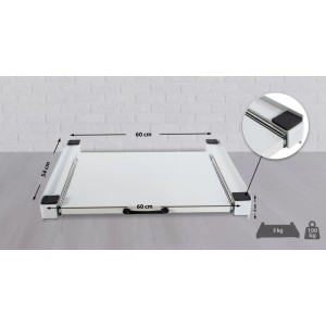 DELUKE Verbindungsrahmen Für Waschmaschine/Trockner EDEO Mit Ablage 60cm Breit Universal Zwischenbaurahmen Waschmaschinen Trockner