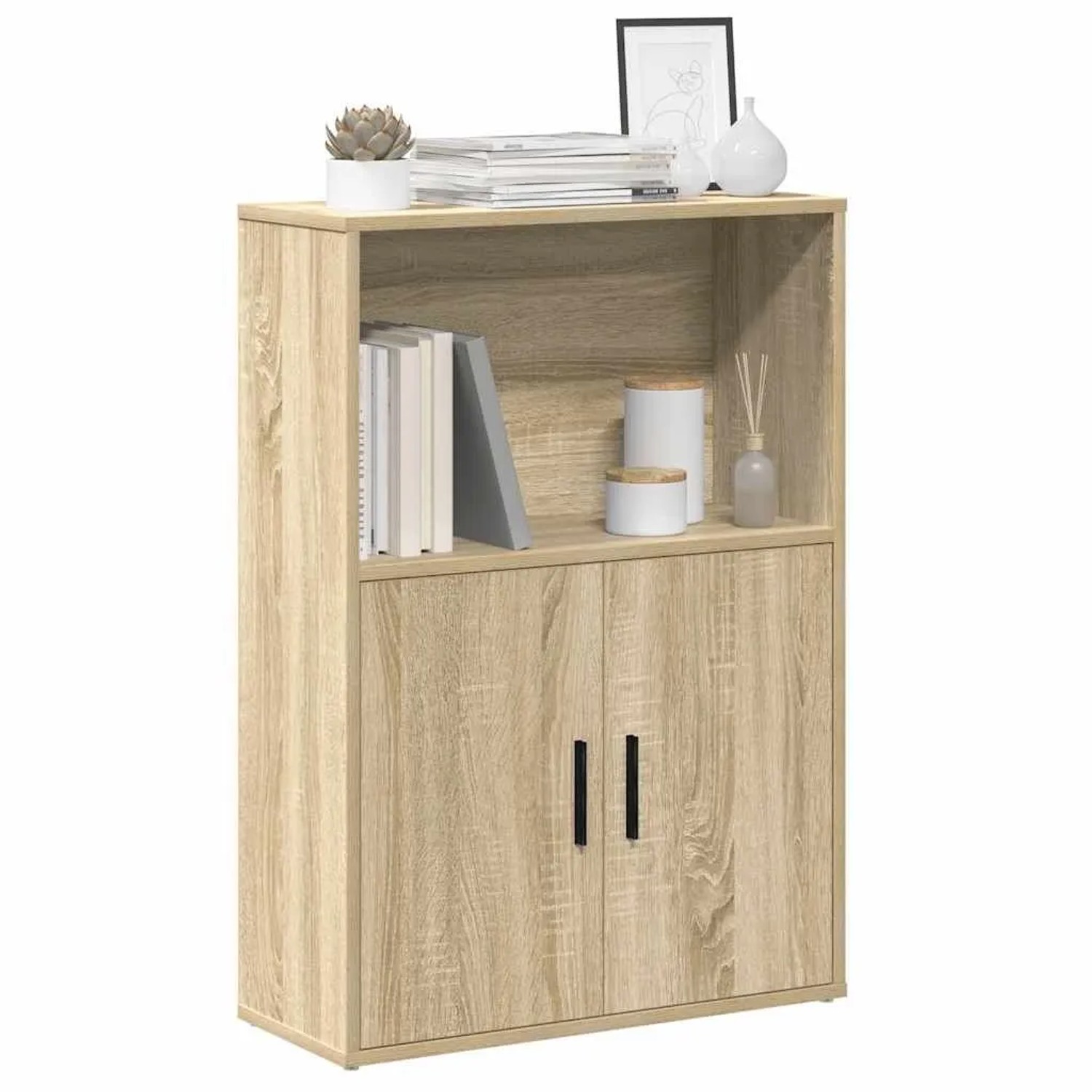 vidaXL Bücherregal Sonoma-Eiche 60x24x85 cm Holzwerkstoff 860411 günstig online kaufen