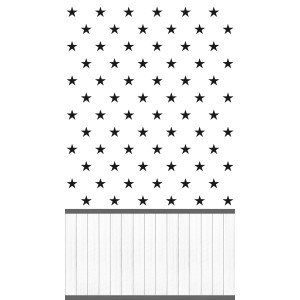A.S. Création Vliestapete Wallpanel mit Sternenmuster in Schwarz-Weiß.