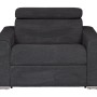 Grauer Vente-unique Schlafsessel Vizir aus Cord-Samt. Kompakter Relaxsessel mit Schlaffunktion.