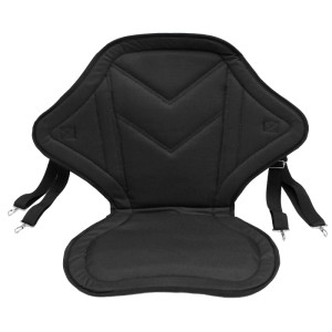 Schwarzer Kajak Sitz von ECD Germany mit verstellbarer Rückenlehne für SUP Paddle Board.