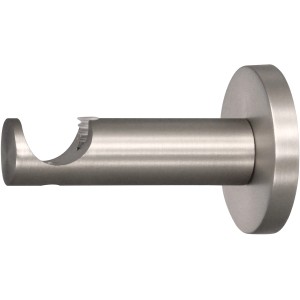 Mydeco Gardinenstangen-Halterung Function aus Metall, Edelstahl-Optik, für 2 cm Stangen.