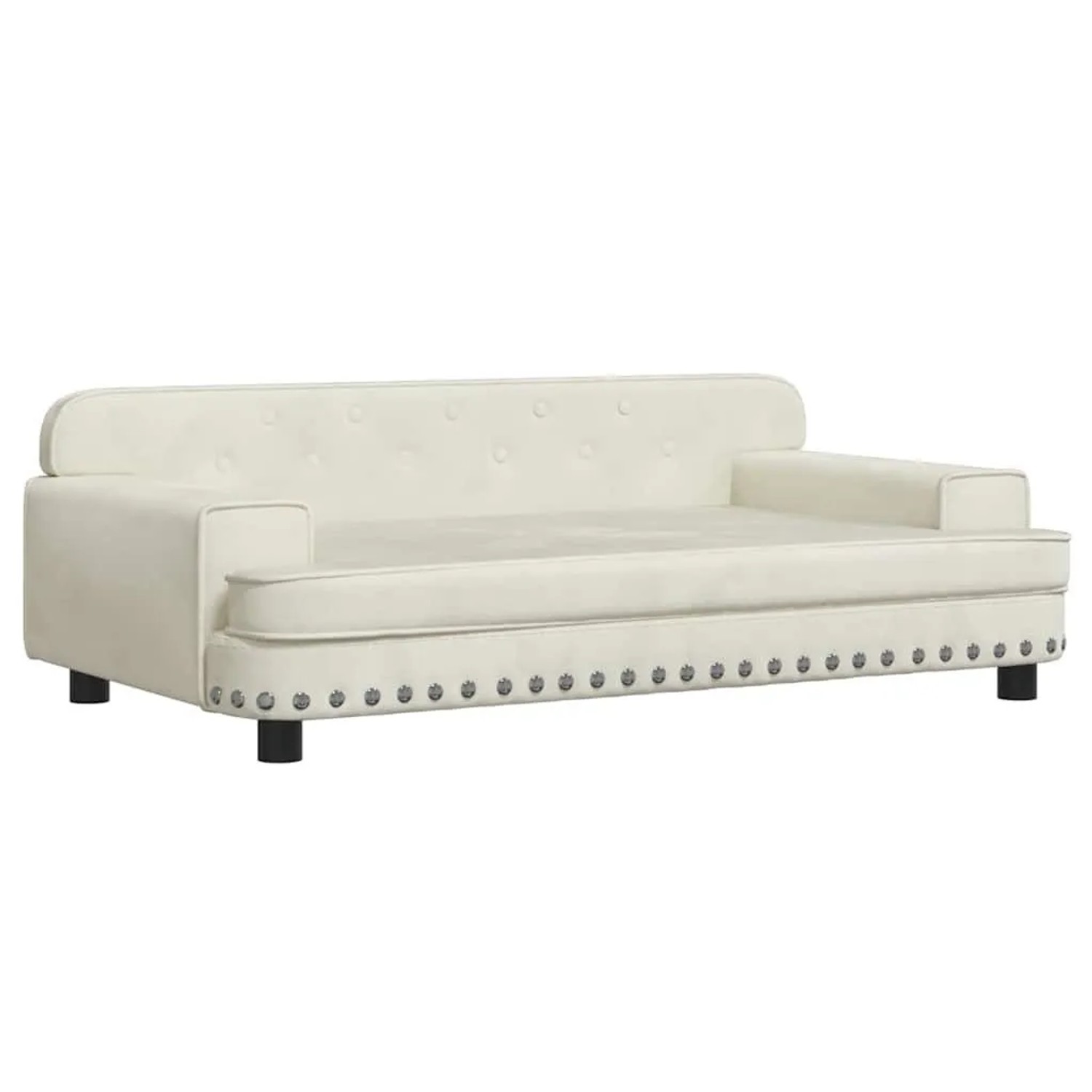 vidaXL Kindersofa Creme 90x53x30 cm Samt 3196285