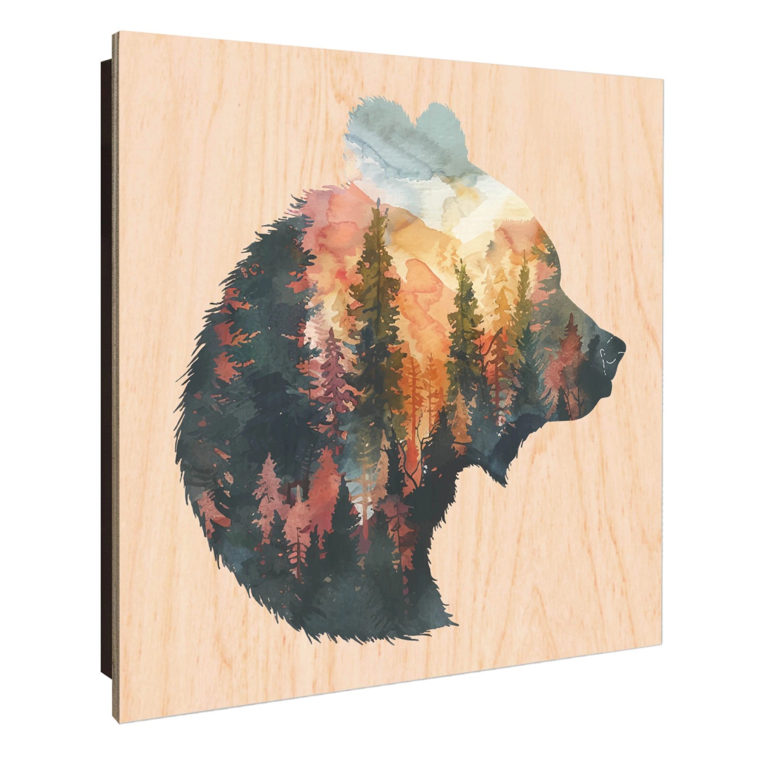 Banjado Großer Schlüsselkasten Holz 30x30cm Schwarz Scharnier Links 50 Hake günstig online kaufen