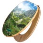 Banjado WC-Sitz aus Bambus mit Bergsee Alpen Motiv, Universal Toilettendeckel