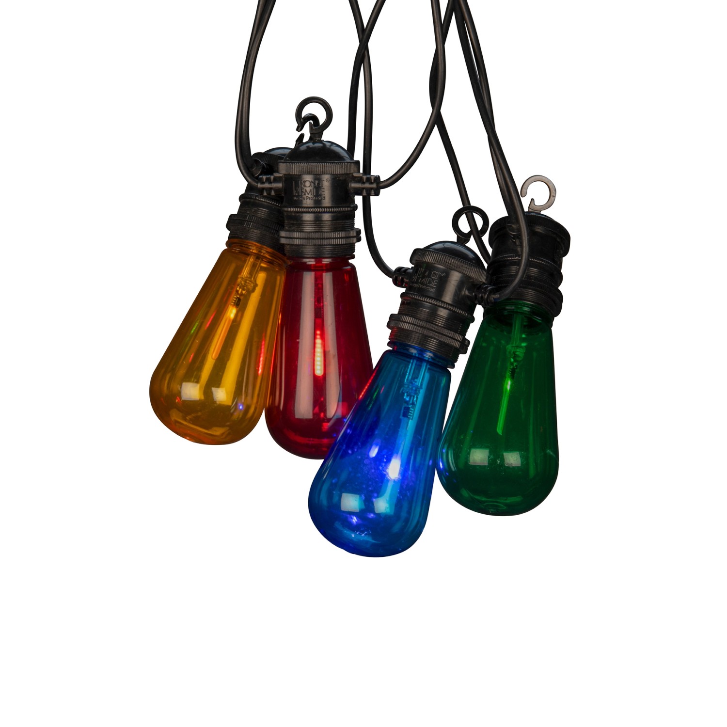 Konstsmide LED-Lichterkette Water Drop 10 Bunte Birnen 4,5 m Schwarz günstig online kaufen