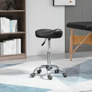 HOMCOM Höhenverstellbarer Arbeitshocker mit Räder 48 x 48 x 54-69 cm