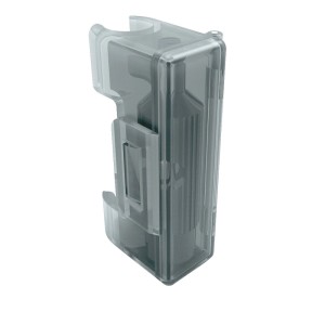 Transparente schwarze Aufbewahrungsbox für Topeak Ventilwerkzeug. Zur Befestigung an Luftpumpen, für Schrader & Presta.