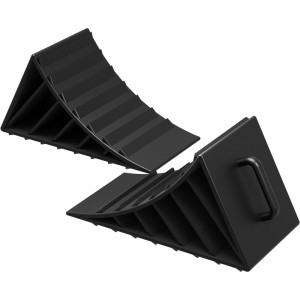 Wiltec 2X Unterlegkeile 17,7X8,9X9Cm Bremskeil 2T Hdpe Anhänger Wohnmobil Keil