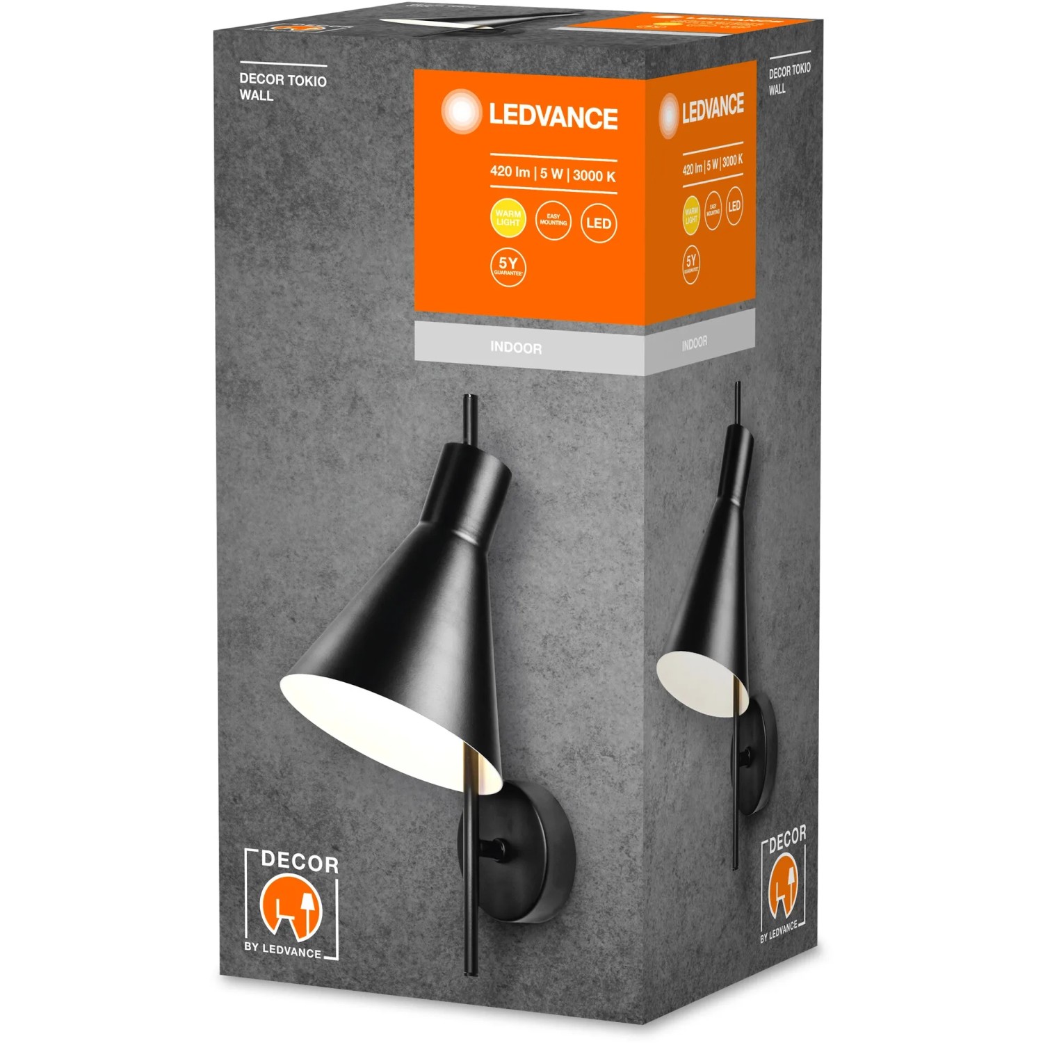 Ledvance Decor Tokio Wandlampe, schwarz, 32 cm. Elegante LED-Wandleuchte im japanischen Design.