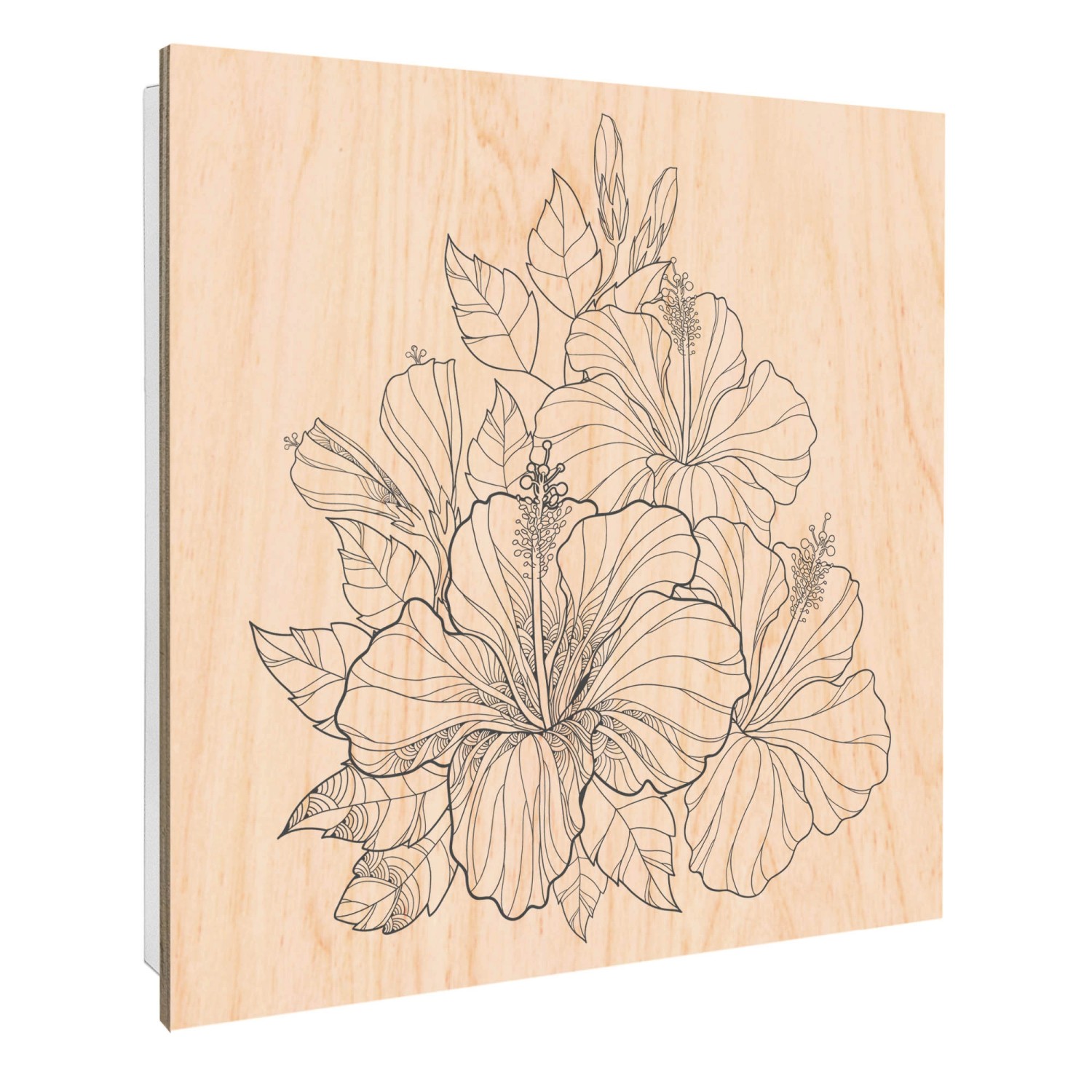 Banjado Großer Schlüsselbox Holz 30x30cm Weiß Scharnier Rechts 50 Haken Sch günstig online kaufen