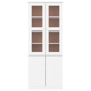 vidaXL Vitrinenschrank ALTA Weiß 77x35x186,5 cm Massivholz Kiefer 353950