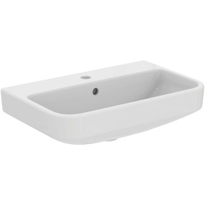 Weißer Ideal Standard i.life S Waschtisch, 60 cm, mit Hahnloch und Überlauf.