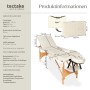 Tectake 3 Zonen Massageliege Daniel Breite 60 cm  Polsterung 5 cm Inklusive Tragetasche  185 x 60 x 62 cm Beige_6