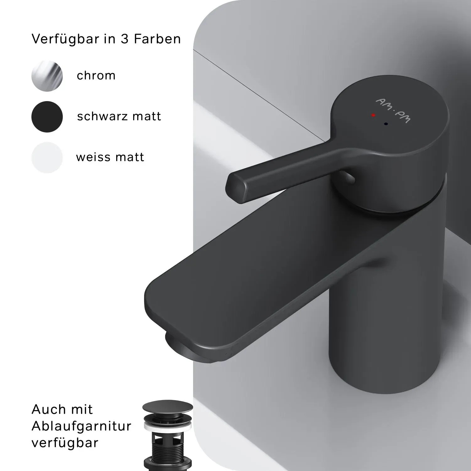AM.PM Einhebel-Waschtischarmatur X-Joy S Wasserhahn Bad aus  