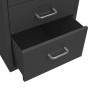 vidaXL Aktenschrank, anthrazitfarben, mit offener Schublade. Büroschrank aus Metall mit Rollen.