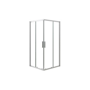 Duschparadies Duschkabinen Eckeinstieg 80 x 80cm Schiebetür Höhe 185cm Duschtür 5mm ESG SicherheitsglasDusche Duschabtrennung