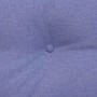 vidaXL Rückenkissen Jeans Blau: Nahaufnahme der Stofftextur mit einem passenden Knopf. Perfekt für Kissen & Kissenbezüge.