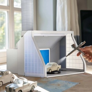 Wiltec Airbrush Absauganlage 9M³/Min Beleuchtung 2-Stufen-Schalter Doppellüfter