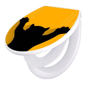 Banjado Familien WC-Sitz mit Katzenmotiv Scratch und Absenkautomatik.